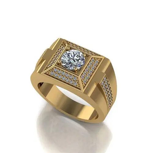 Real Diamond Gents Ring Jewellery