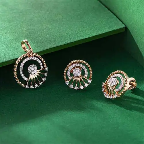 Real Diamond Pandant Set Jewellery